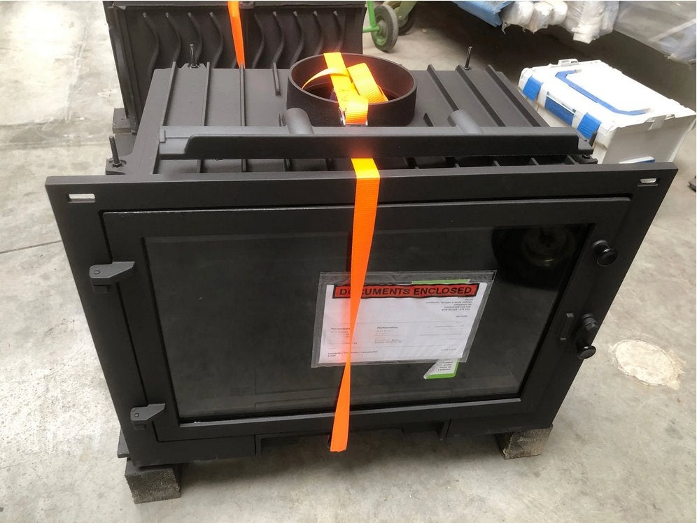 houtkachel / houtcasette / inbouwkachel 8kW, Huis en Inrichting, Kachels, Ophalen, Gebruikt, Elektrisch, Houtkachel