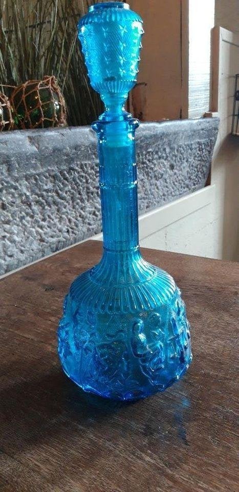 Carafe Empoli, bouteille génie, bleu, Zodiac, années 1960, Antiquités & Art, Enlèvement ou Envoi