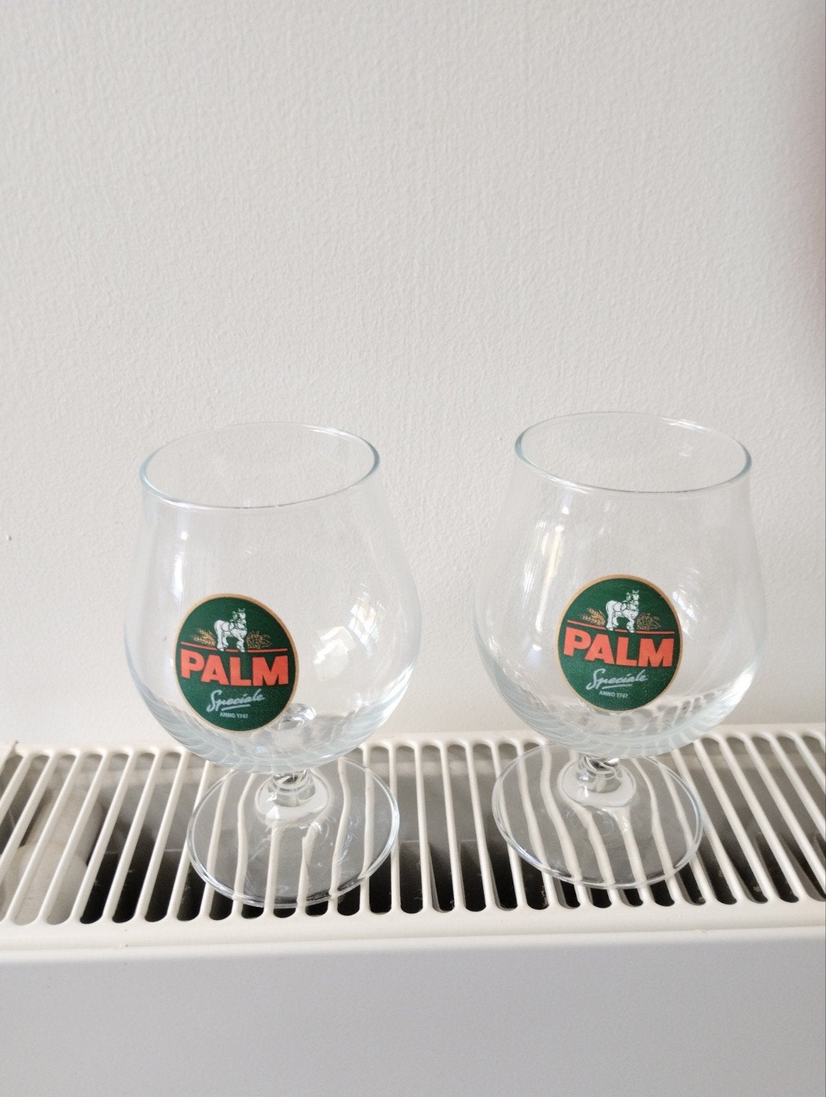 2 Palm glazen, Verzamelen, Ophalen, Zo goed als nieuw, Glas of Glazen, Palm