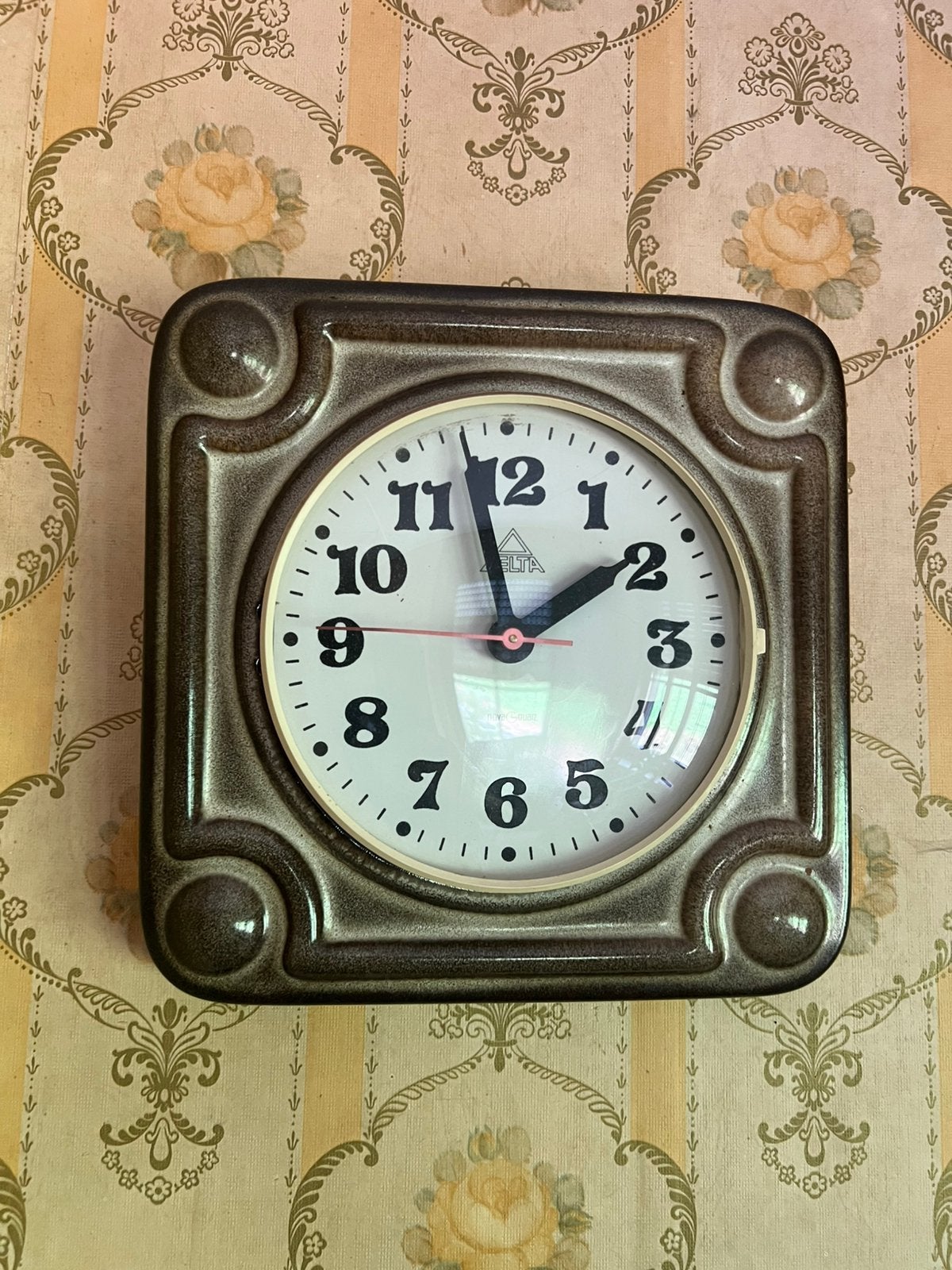 Vintage keramische wandklok, Ophalen
