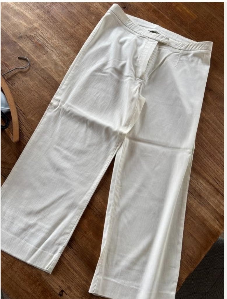 Broek vintage maat 40, Maat 38/40 (M), Kort, Wit, Ophalen of Verzenden
