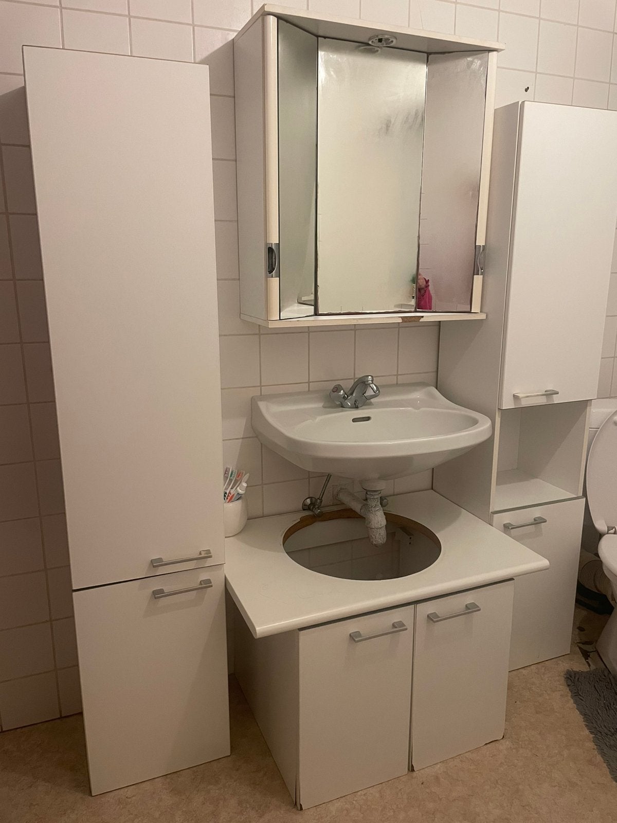 Badkamer kast, Ophalen, Gebruikt, 75 cm of meer, 100 tot 150 cm