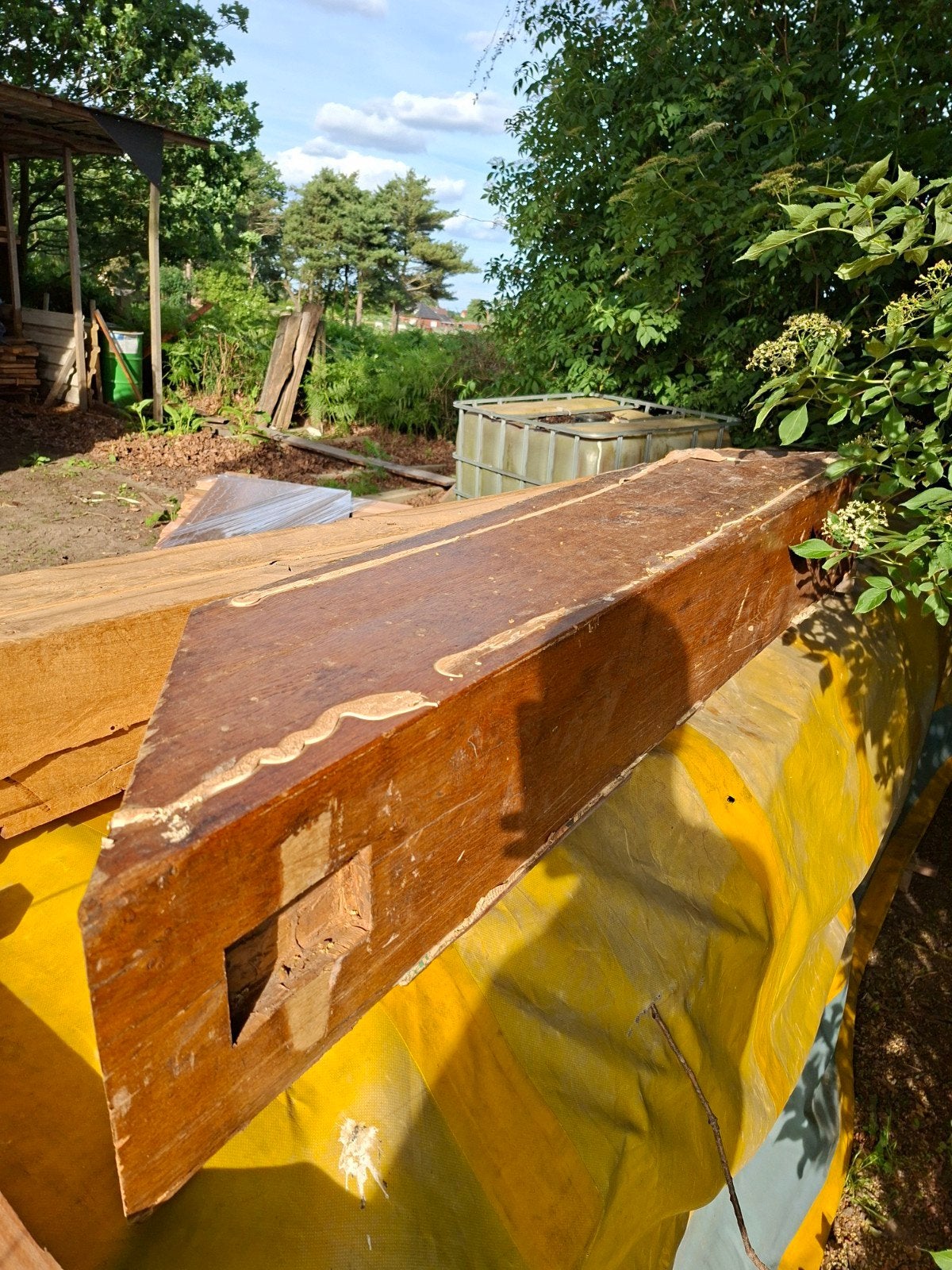 Eiken balk, Doe-het-zelf en Bouw, Hout en Planken, Ophalen, Eiken