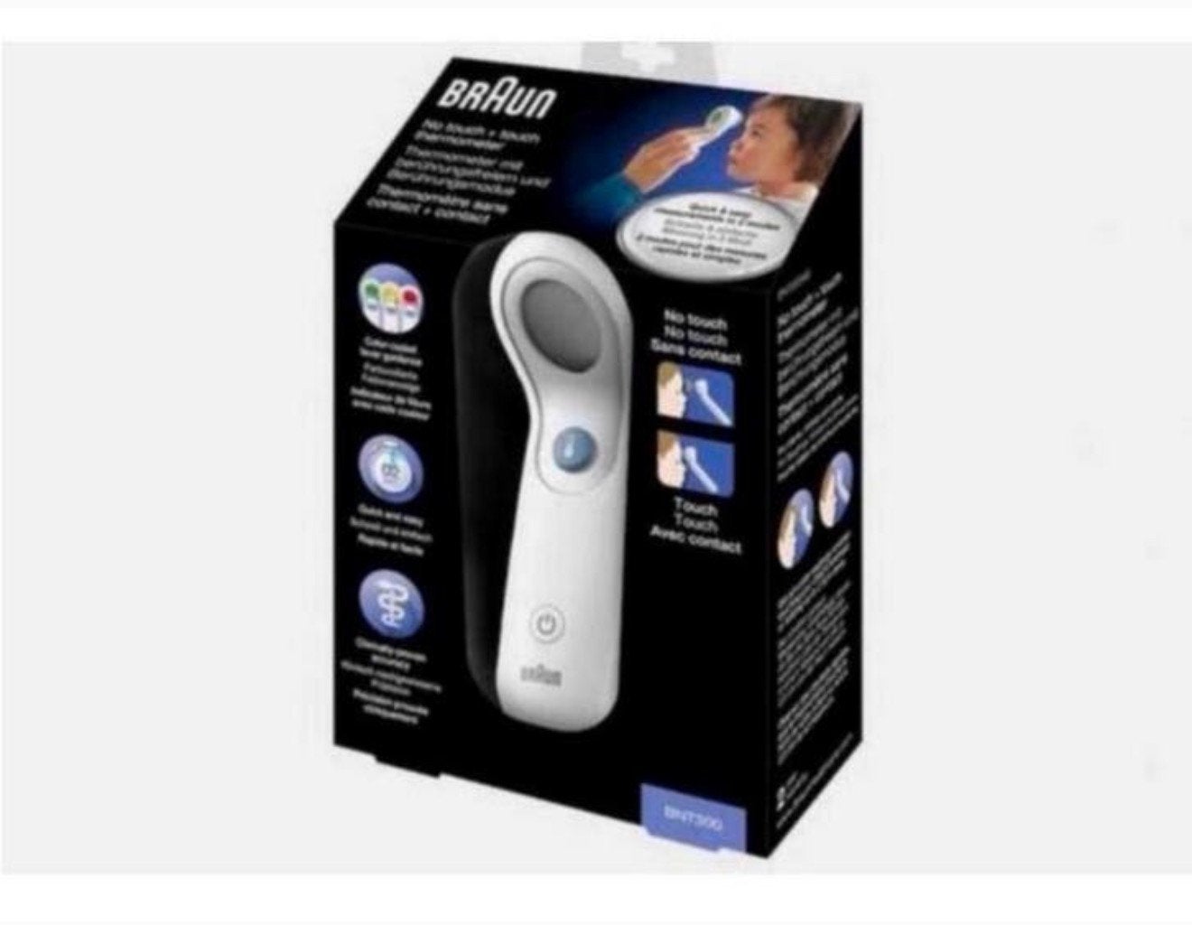 NOUVEAU BrauN no touch + touch - thermomètre frontal thermo, Divers, Enlèvement ou Envoi, Neuf