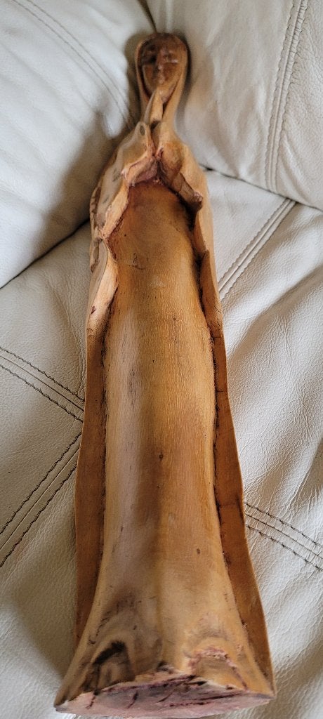 Grande vierge artisanale en bois, Antiquités & Art, Enlèvement ou Envoi