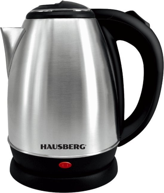 Hausberg Waterkoker RVS 1,8L 1500W Kalkfilter Zilver, 1 tot 2 liter, Verzenden, Nieuw