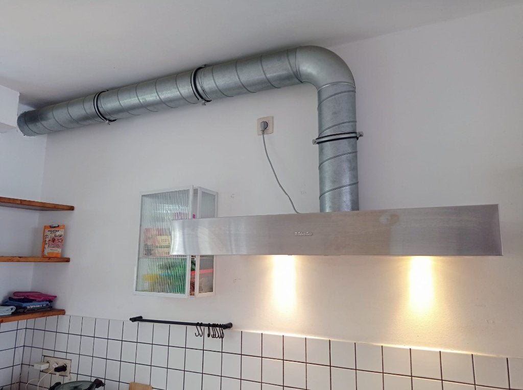 Dampkap Miele inox 100cm, Ophalen, Gebruikt, 25 tot 50 cm, 50 tot 100 cm