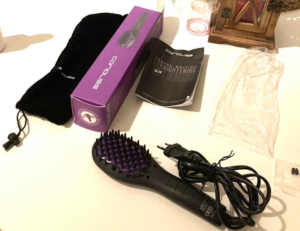 Lisseur/ Brosse à cheveux électrique-Straightening hot brush, Enlèvement ou Envoi, Comme neuf, Fer à friser ou Lisseur