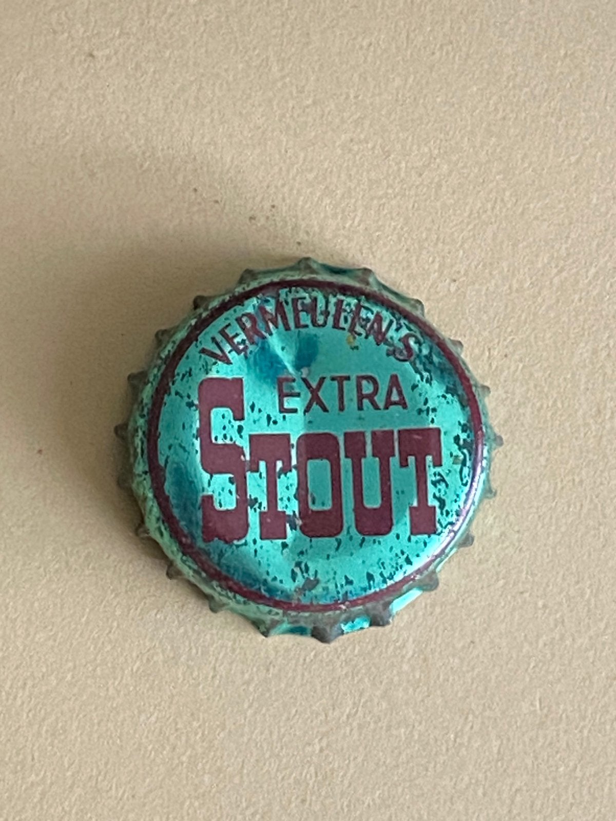 Oude capsule kroonkurk brouwerij VERMEULEN te IEPER, Verzamelen, Biermerken, Ophalen of Verzenden, Gebruikt