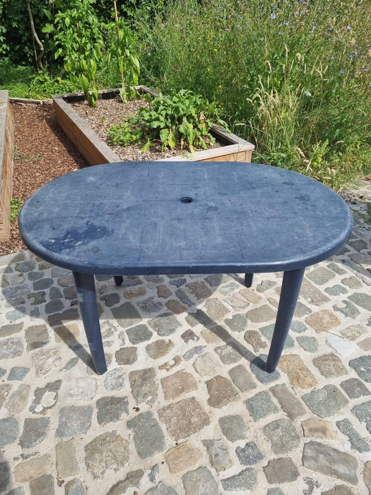 pvc tuintafel gratis af te halen, Ophalen