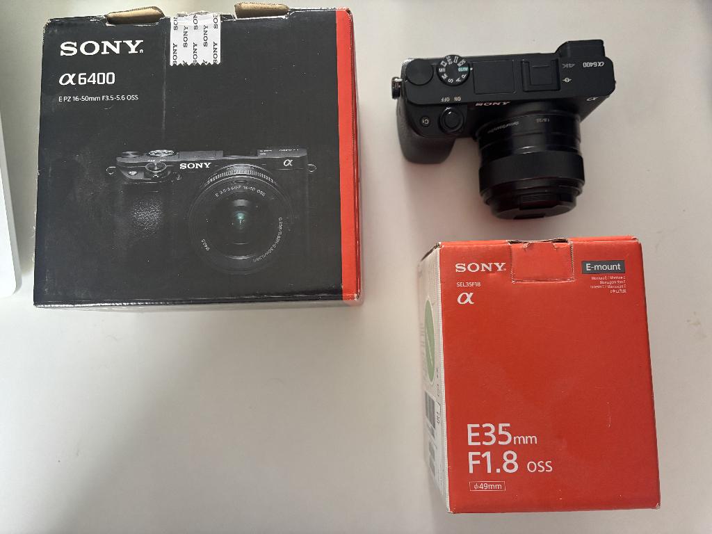 Appareil photo Sony A6400 /objectif Sony focale fixe 35mm, Enlèvement, Comme neuf, Compact, Sony