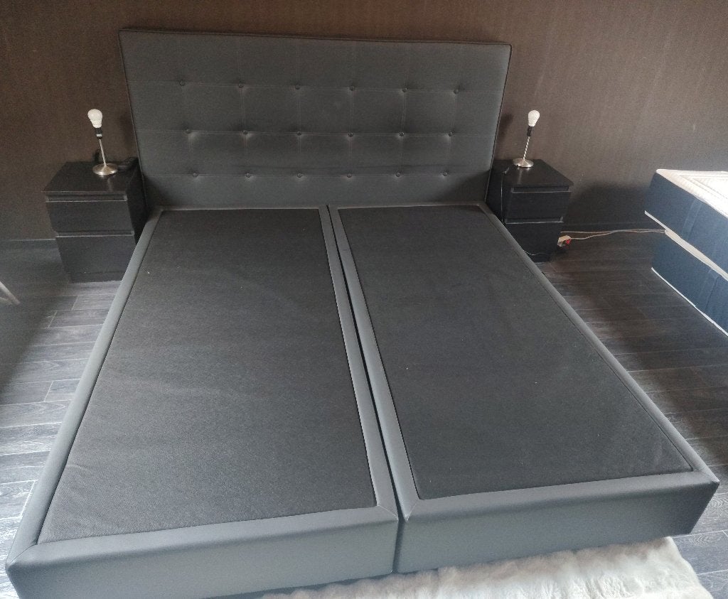 Tweepersoonsbed 180 cm met hoofdbord - zeer goede staat, Ophalen, Overige materialen, Tweepersoons, Zo goed als nieuw