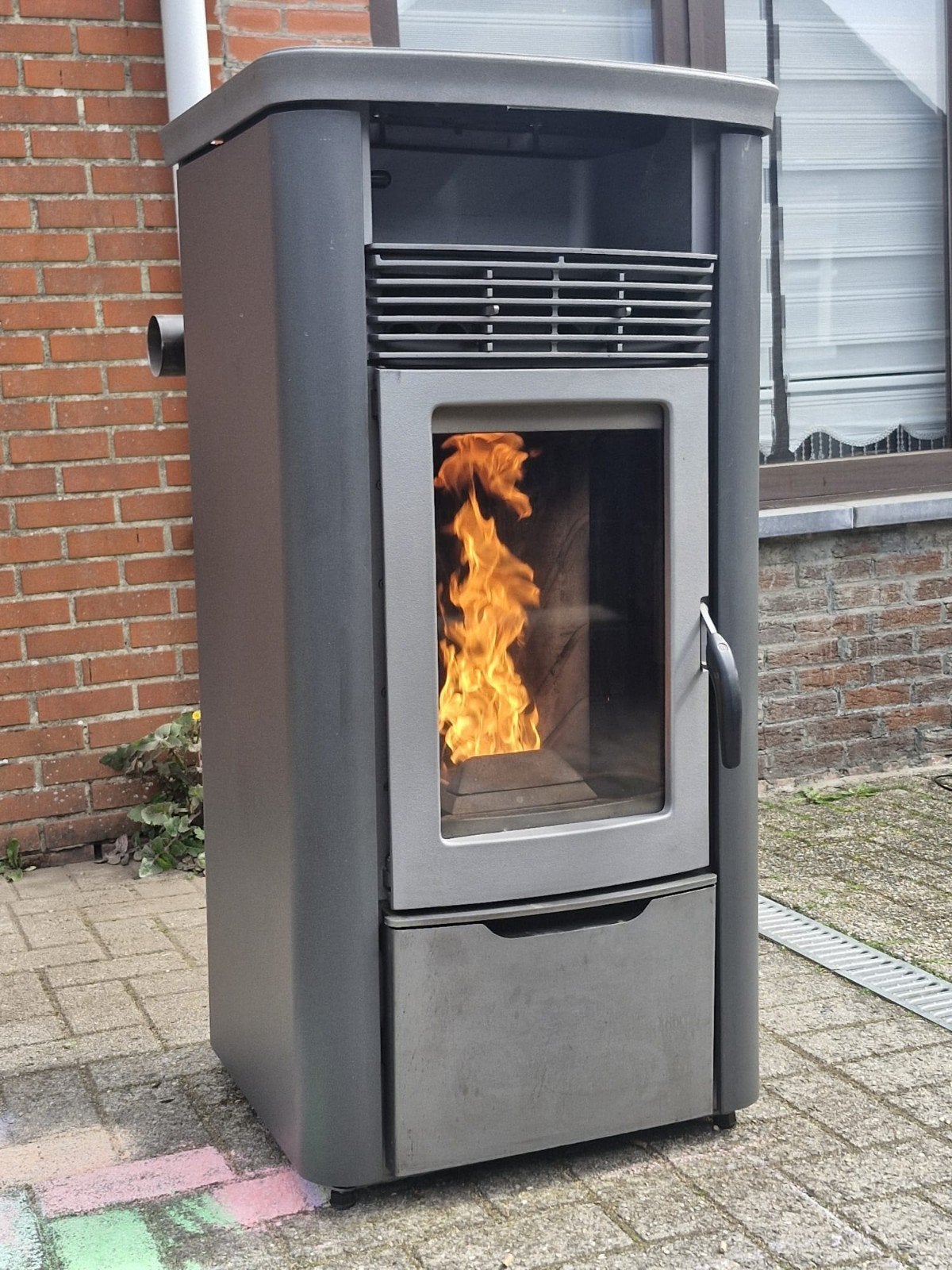 Poêle puissant Thermorossi Easy 7000 12,7 kW, Maison & Meubles, Poêles, Comme neuf, Autoportant, Poêle à granulés, Autres carburants