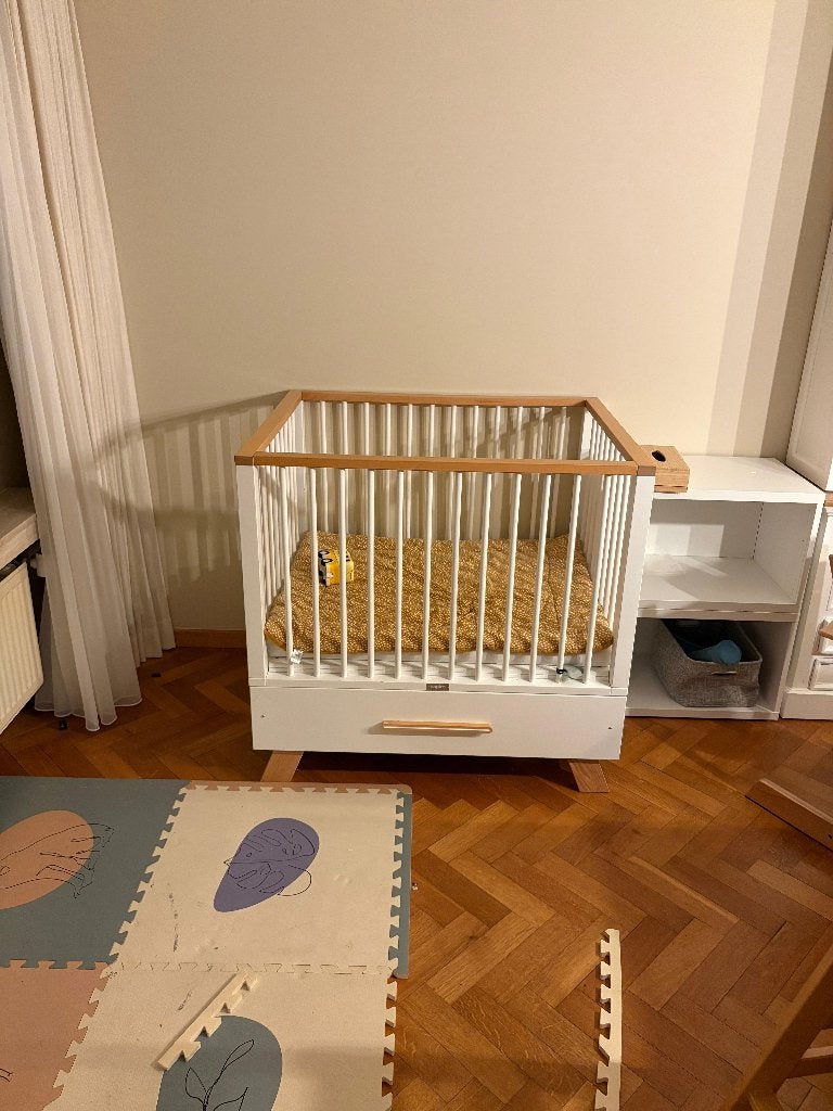Bopita Lisa Box Wit / Naturel – mooie, stevige babybox, Kinderen en Baby's, Babyparken, Ophalen, Gebruikt, Rechthoekig, In hoogte verstelbaar