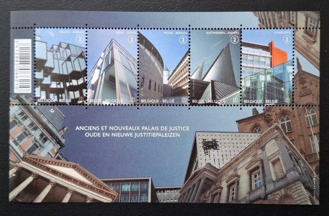 België: OBP 4160/64-BL191 ** Justitiepaleizen 2011., Postzegels en Munten, Frankeerzegel, Ophalen of Verzenden, Zonder stempel