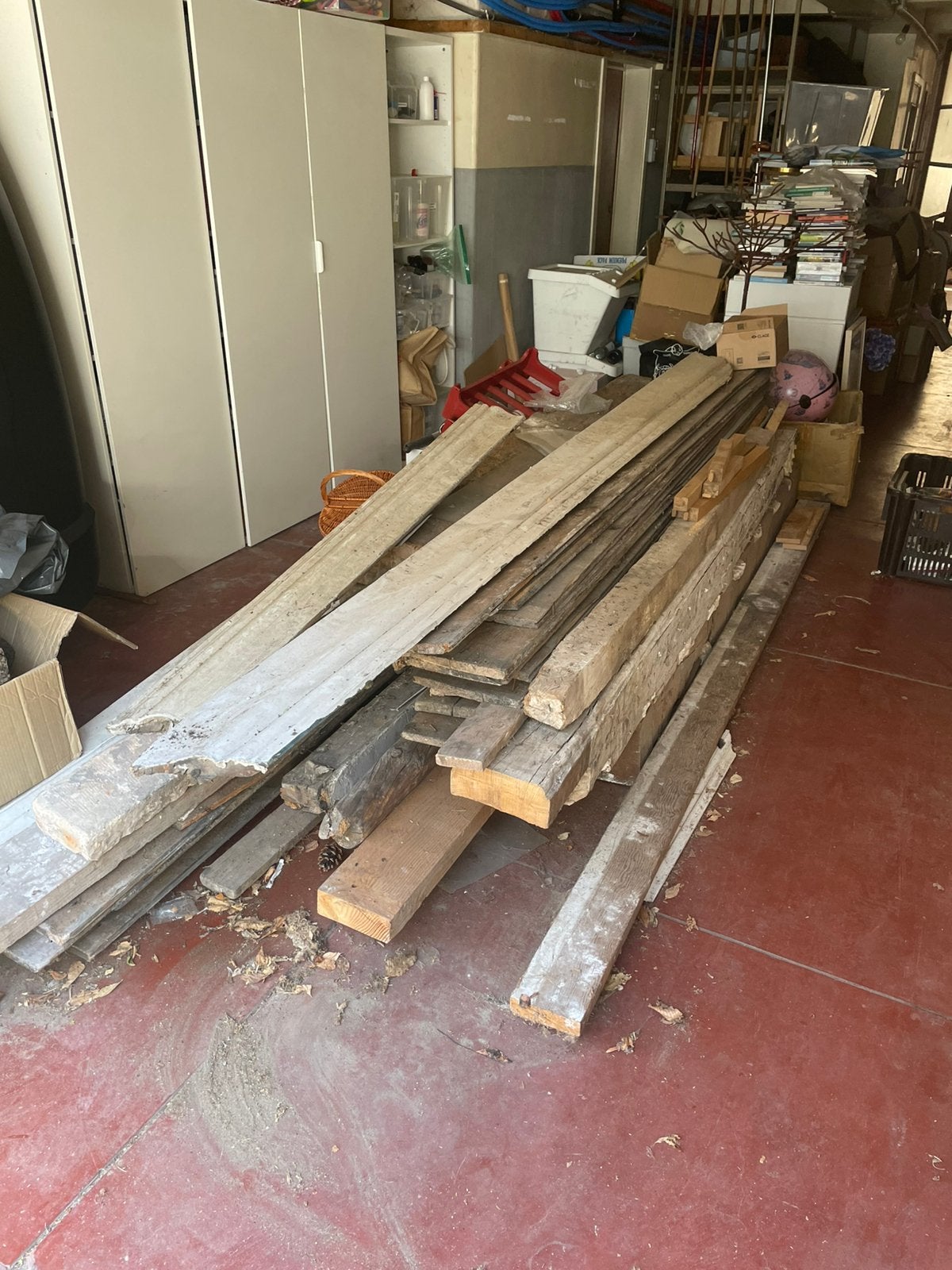 Lot hout, Doe-het-zelf en Bouw, Hout en Planken, Ophalen, Zo goed als nieuw, Eiken
