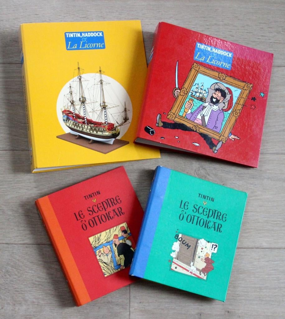 4 Kuifje ringmappen kaft classeur anneaux Tintin Hergé, Verzamelen, Stripfiguren, Gebruikt, Overige typen, Kuifje, Verzenden