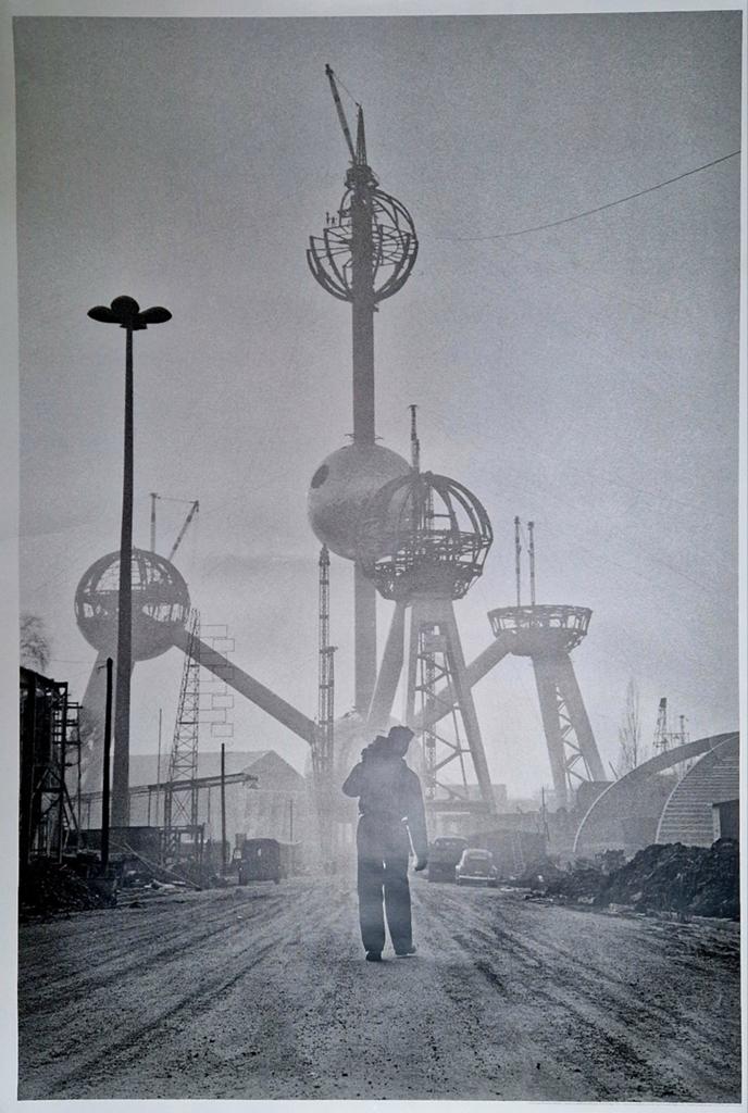 Affiche Atomium 1957, Collections, Posters & Affiches, Comme neuf, Autres sujets/thèmes, A1 jusqu'à A3, Rectangulaire vertical