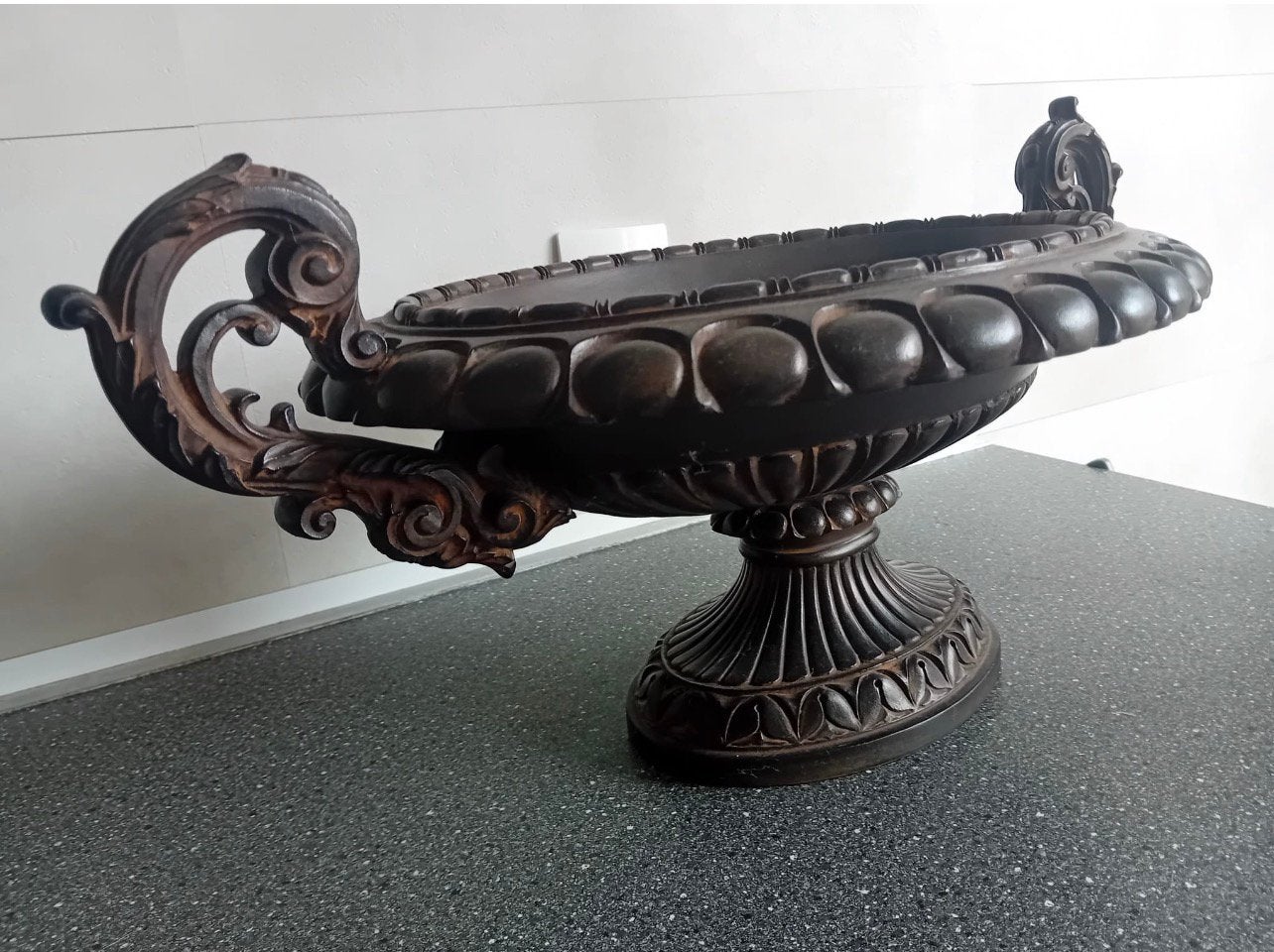 Grote vintage sierschaal op voet ca. 70 cm, Ophalen, Zo goed als nieuw