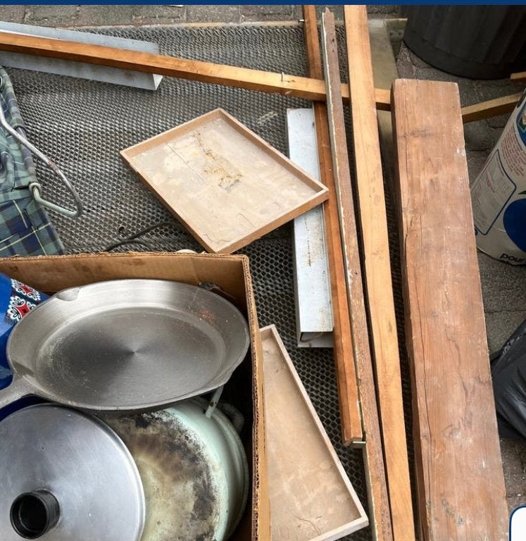 GRATIS Hout, ijzer + allerlei, Ophalen, Gebruikt