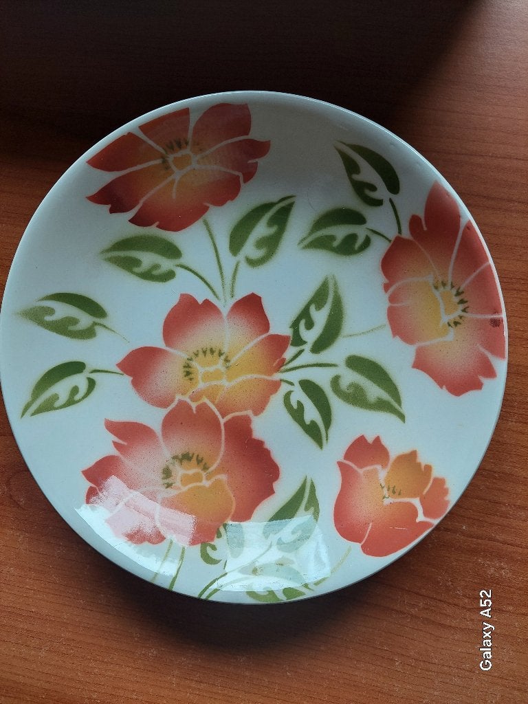 4 assiettes vintage en céramique de 'Moulin des Loups' F, Enlèvement ou Envoi