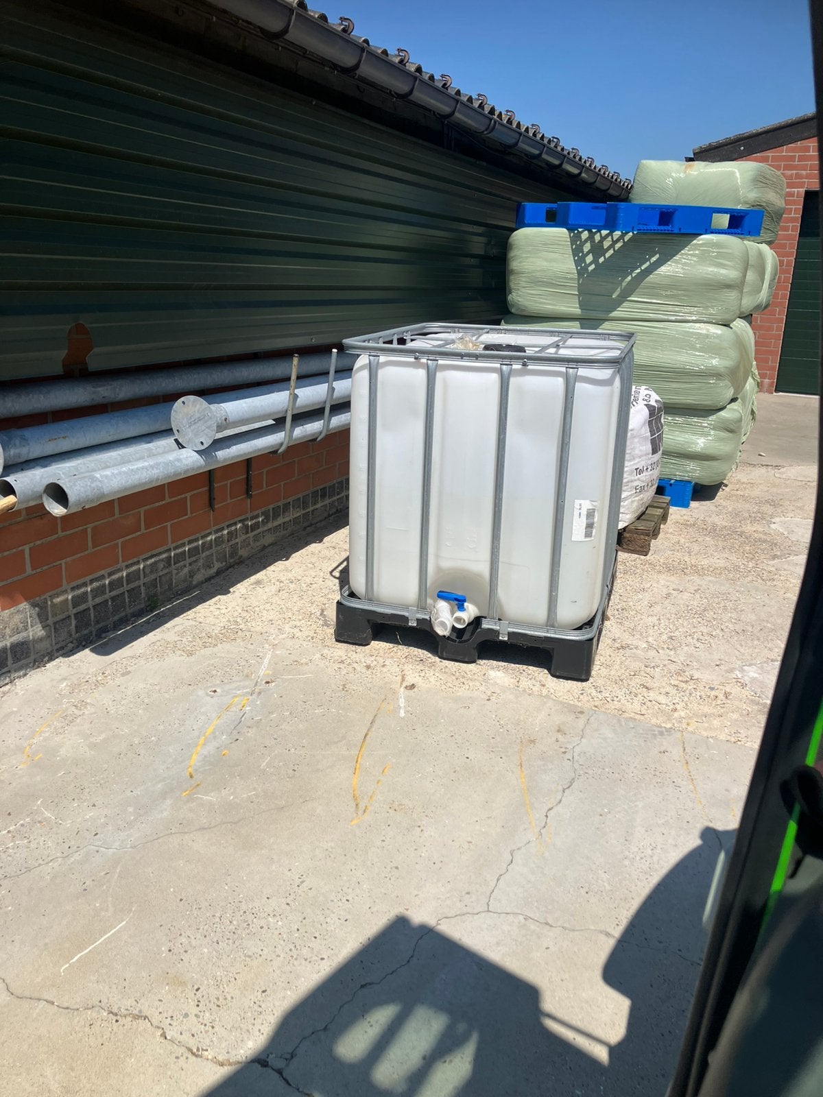 Watertank 1000l ibc met kraan, Enlèvement, Comme neuf