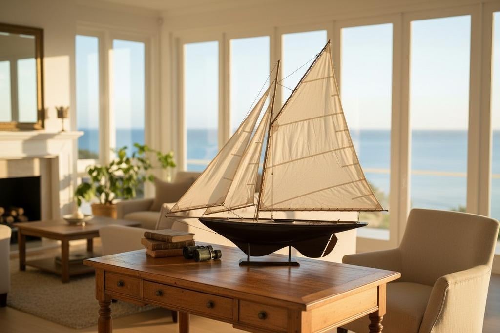 Groot XXL scheepsmodel. Vintage jaren 70 model van een Bermu, Ophalen of Verzenden