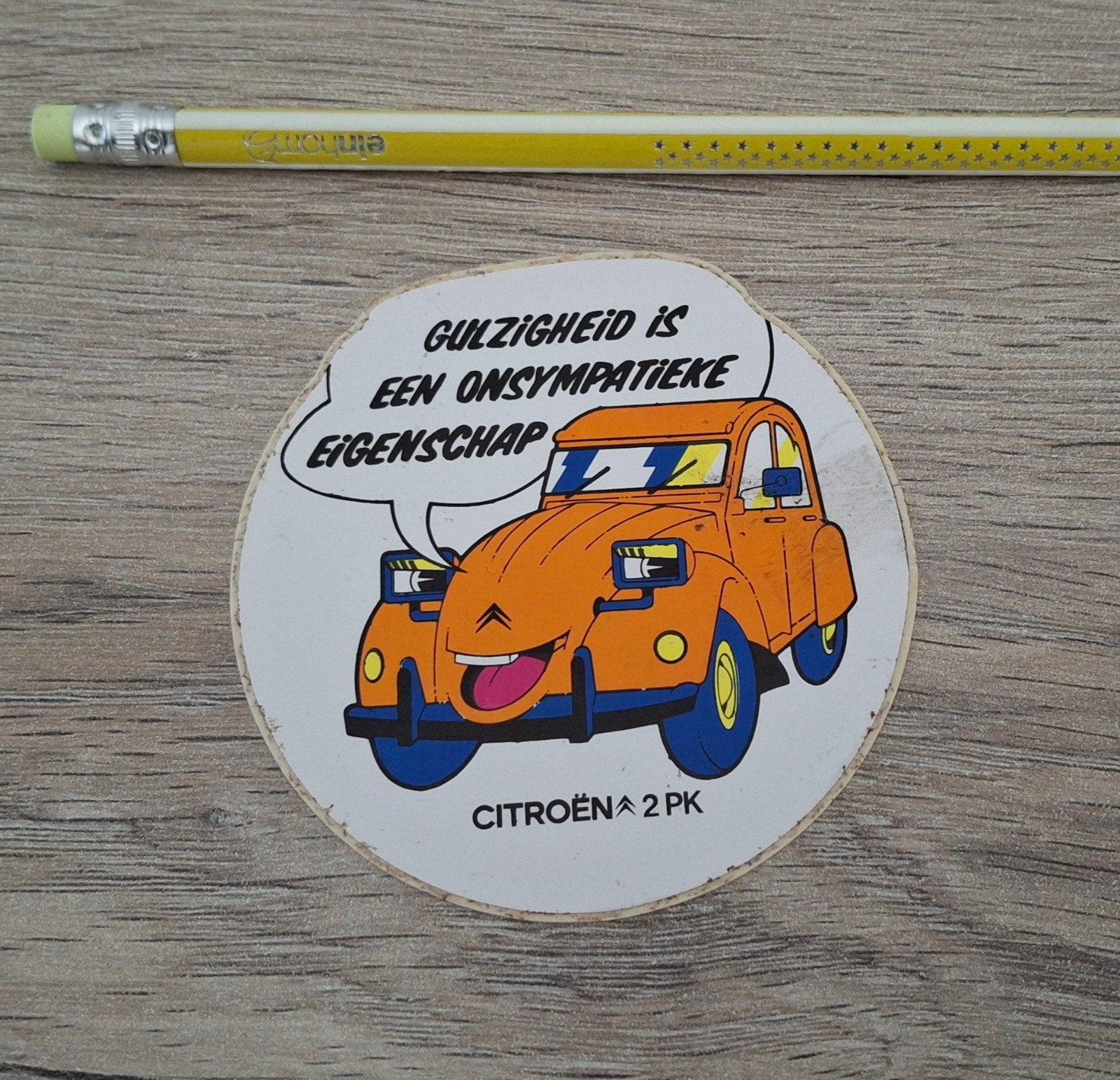 autocollant vintage de la marque Citroën 2CV 2PK, Enlèvement ou Envoi, Comme neuf, Voiture ou Moto