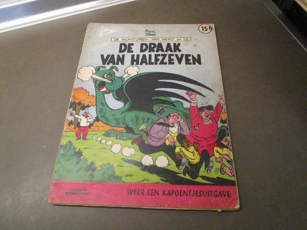 Nero - De draak van halfzeven - 1e druk - 1959, Enlèvement ou Envoi, Marc Sleen, Une BD, Utilisé