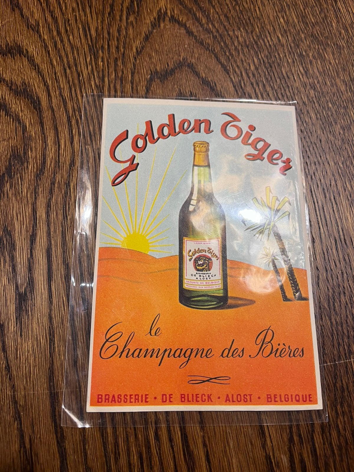 Reclame Golden Tiger, Brouwerij De Blieck Aalst, Ophalen, Zo goed als nieuw, Overige typen, Overige merken