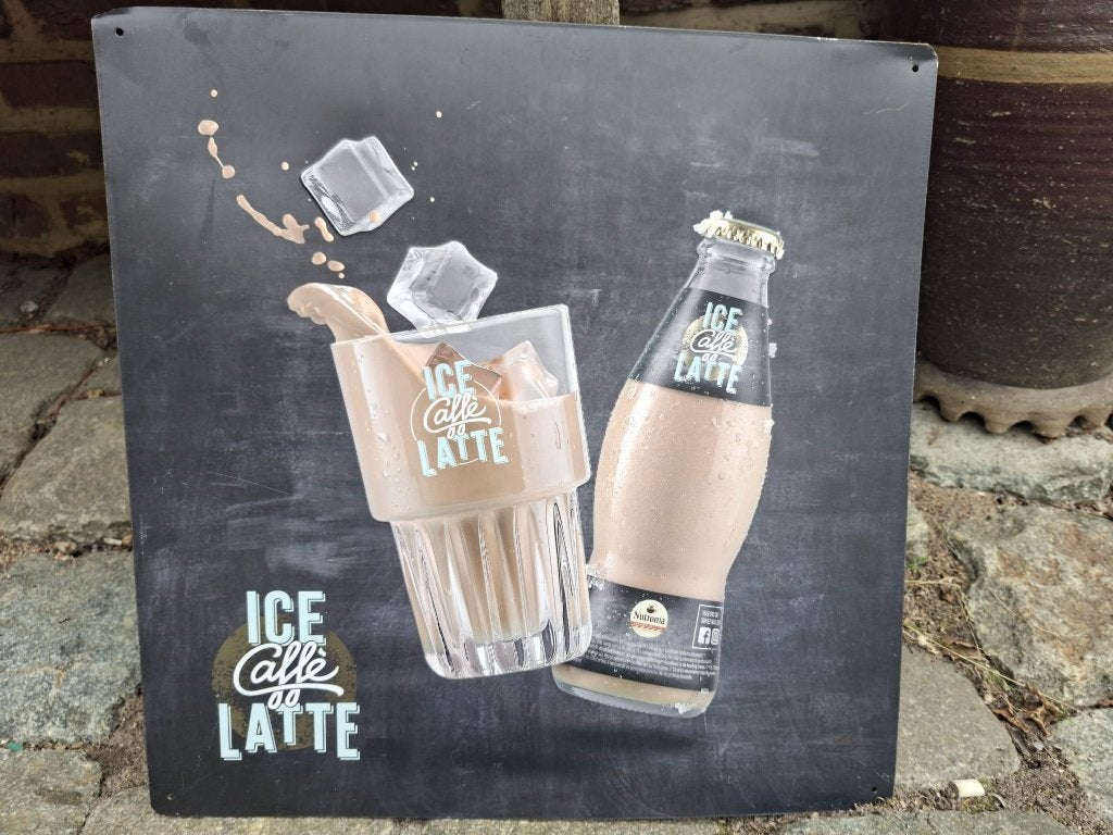 ijzeren reclame plaat ice cafe, Ophalen of Verzenden