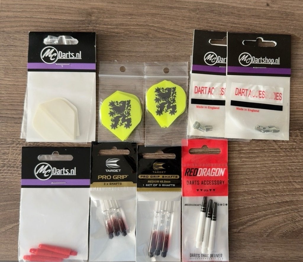 Nieuwe dartaccessoires – shafts, flights & flight protectors, Sports & Fitness, Fléchettes, Enlèvement, Neuf, Autres types