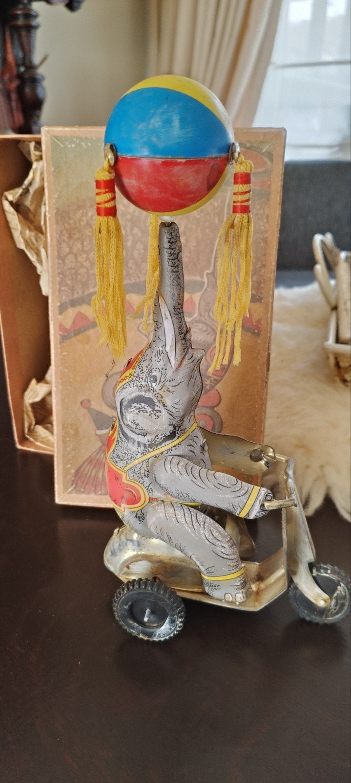 antiek blikken speelgoed olifant, Ophalen of Verzenden