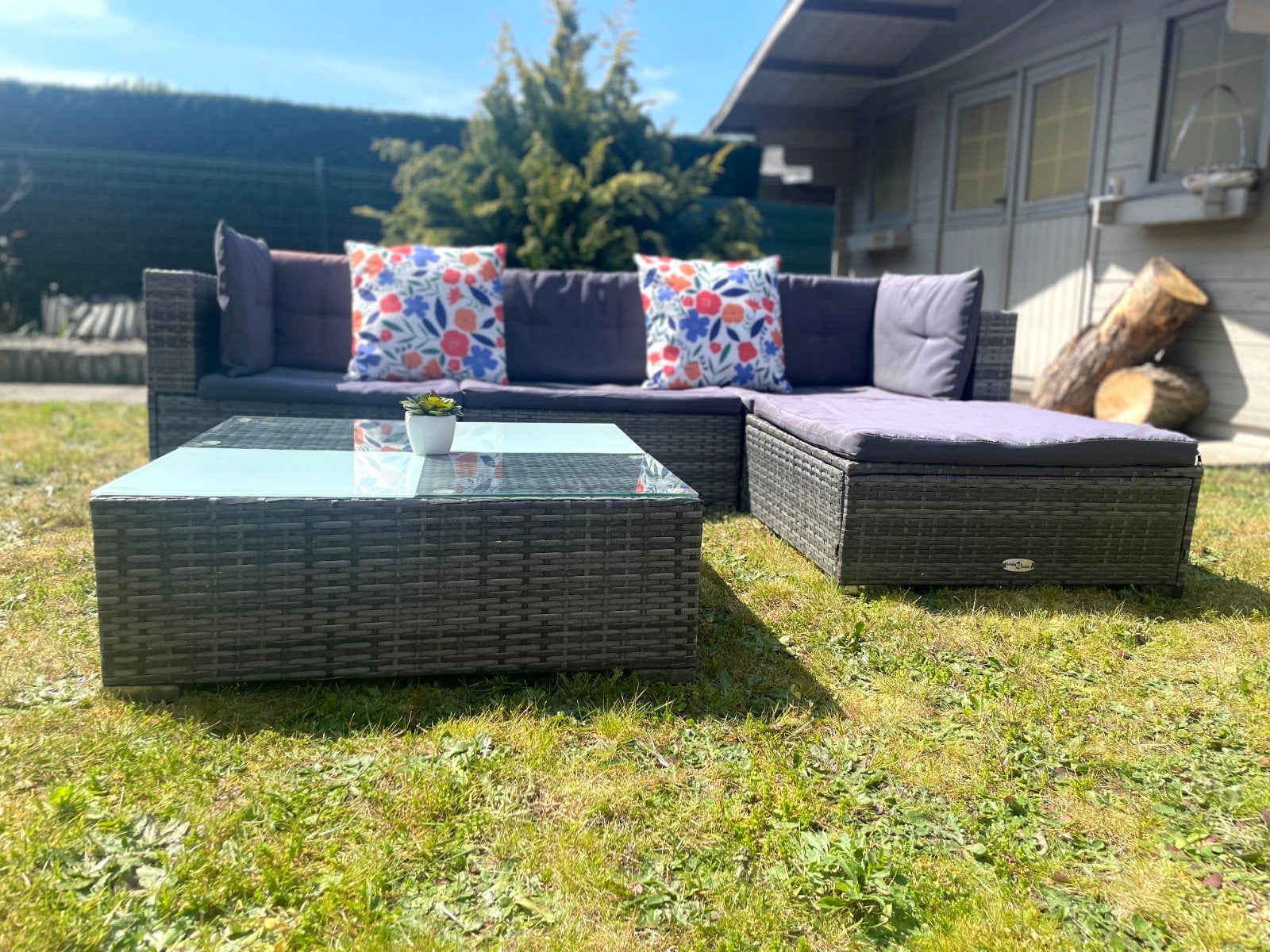 Stijlvolle loungest voor tuin/terras 1m40/2m05, Enlèvement, Sets de jardin