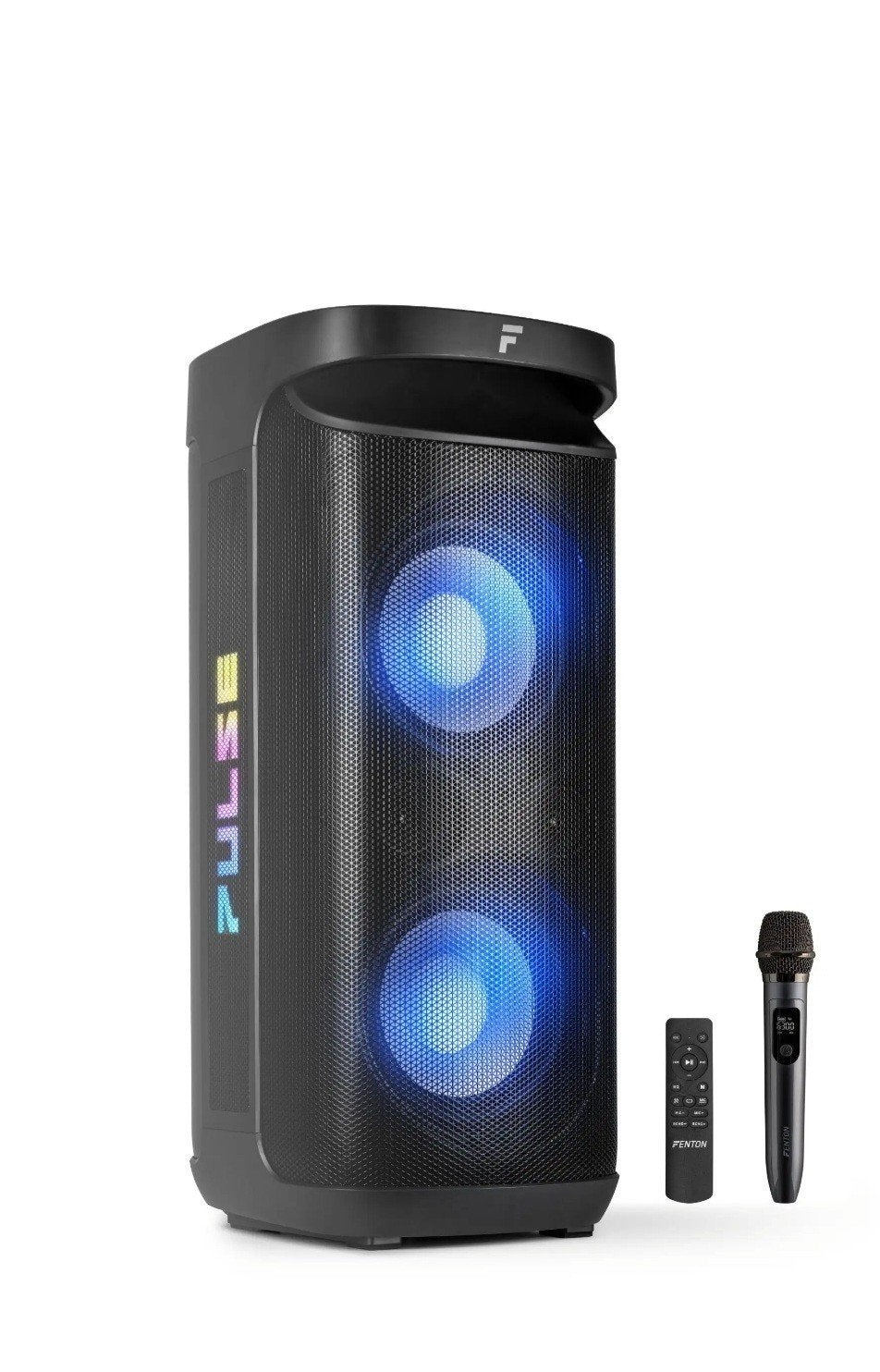 Fenton Pulse200 party speaker 400W met LED’s en oplaadbaar, Audio, Tv en Foto, Karaoke-apparatuur, Ophalen