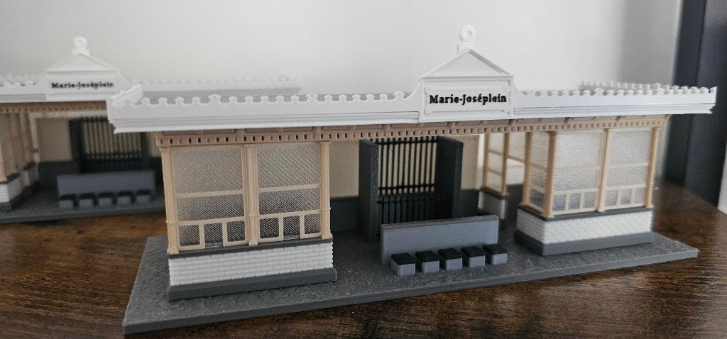 Maquette HO - 1/87 - Abri de tram Marie-Joséplein (Kusttram), Enlèvement ou Envoi, Neuf, Pont, Tunnel ou Bâtiment