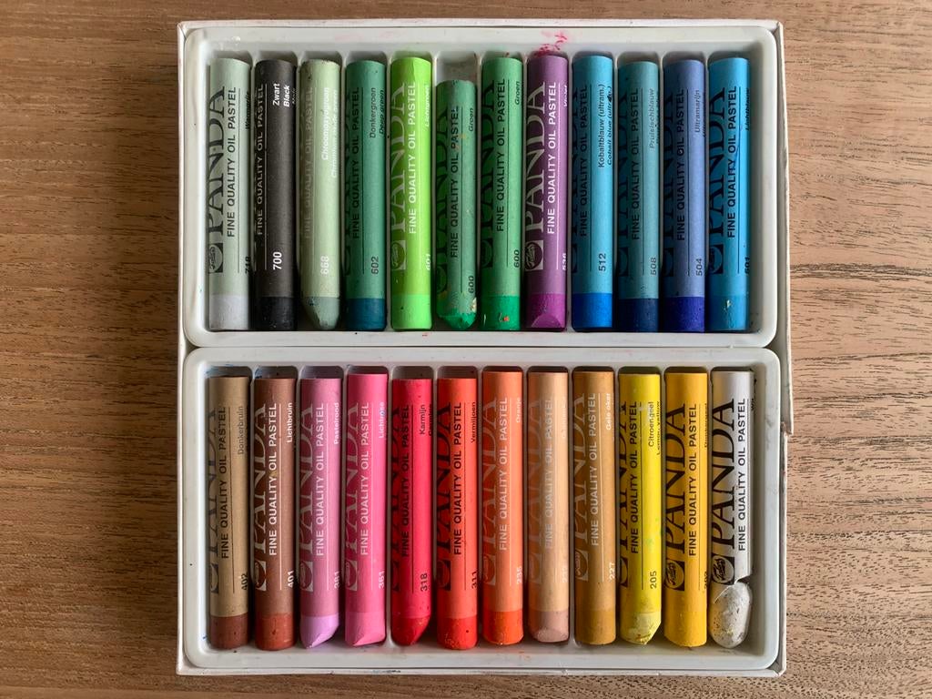 Olie pastels Panda Talens, Hobby en Vrije tijd, Tekenen, Ophalen, Zo goed als nieuw