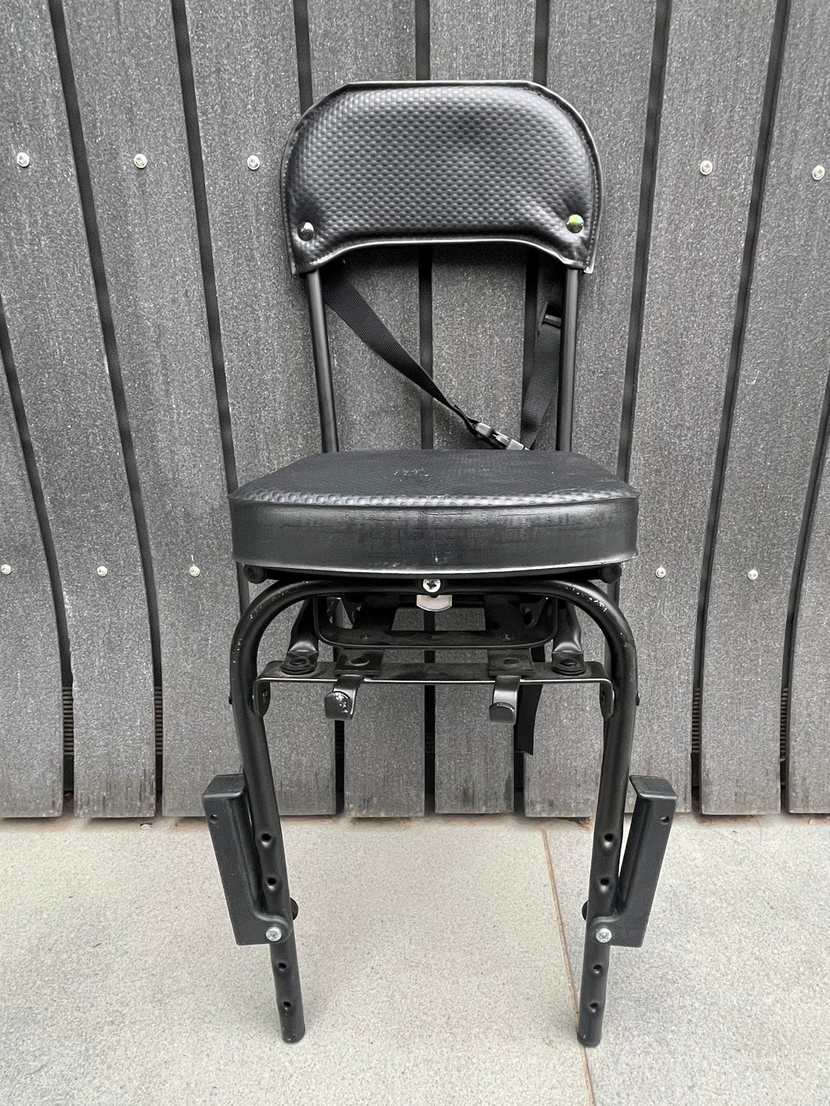 Zwarte kinderfietstoel GMG, Fietsen en Brommers, Fietsaccessoires | Fietsstoeltjes, Ophalen, Achterzitje, 9 t/m 36 kg, Gebruikt