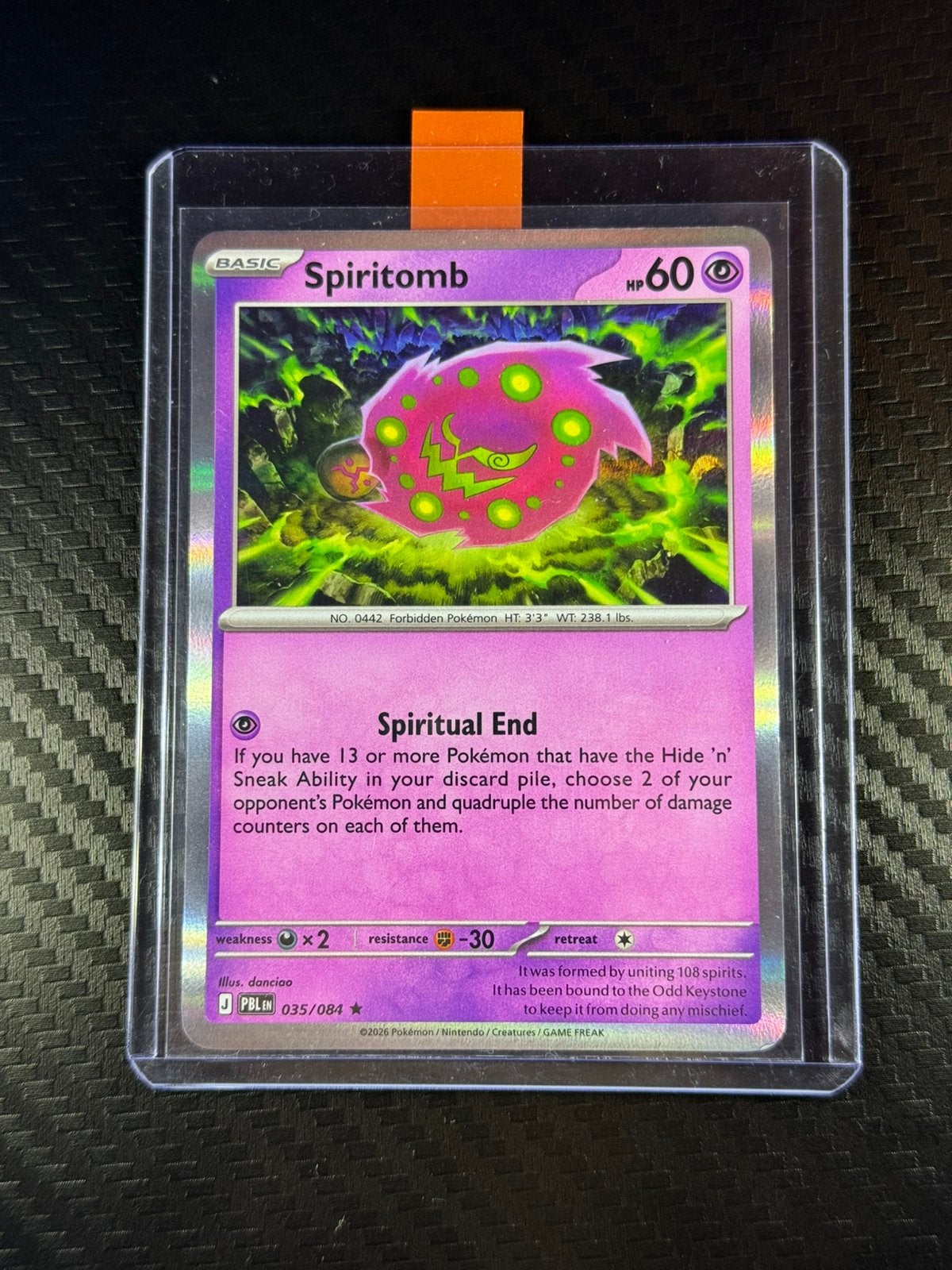 Spiritomb|Holo|Étrange | Fable enveloppée | 2024 | #035 /084, Envoi, Neuf, Cartes en vrac