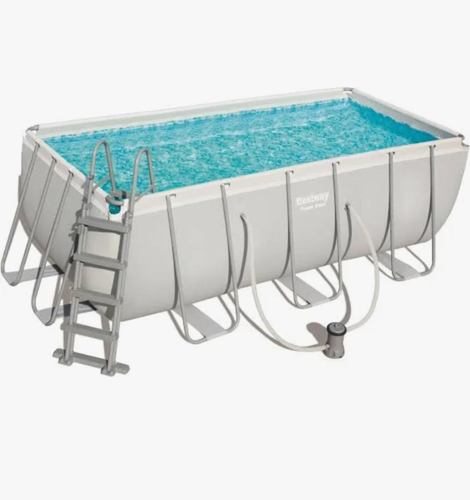 Bestway Zwembad 412x201x122 compleet pakket, Comme neuf, Enlèvement, Rectangulaire, 400 cm ou plus