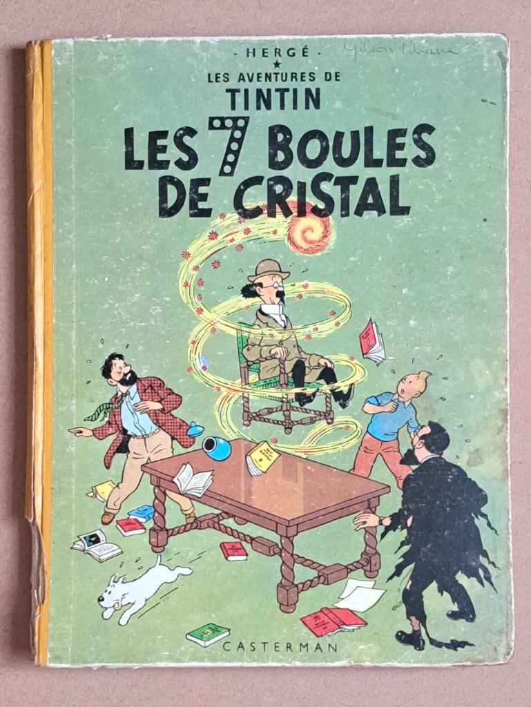 TINTIN - Les 7 boules de crystal - B24 - 1957, Enlèvement ou Envoi, Une BD, Utilisé, Hergé