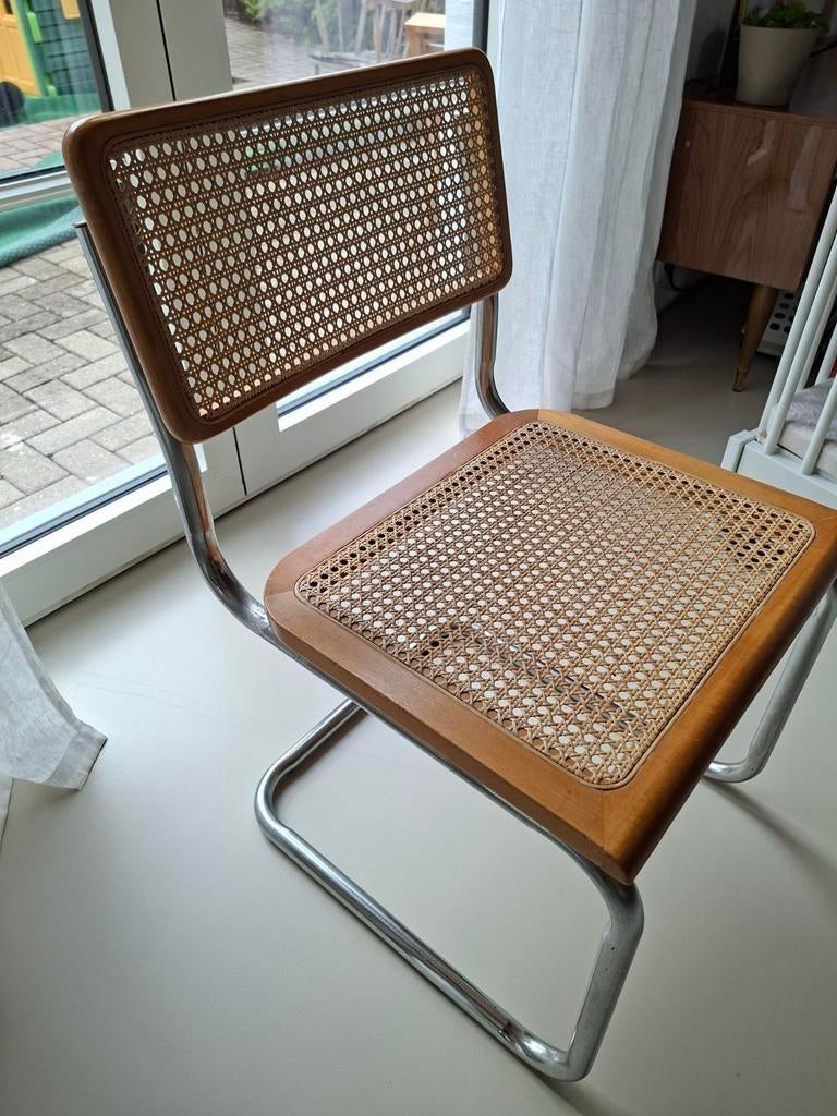 Vintage rieten stoel - Cesca geïnspireerd, Huis en Inrichting, Ophalen, Gebruikt
