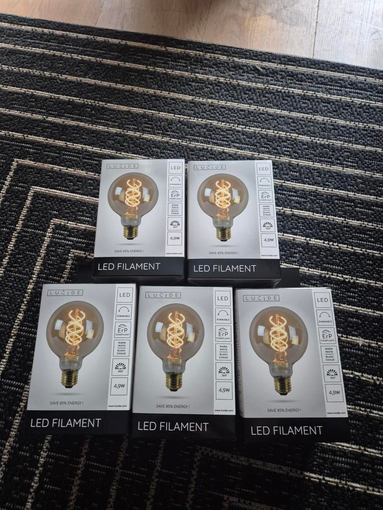 5 Lucide LED E27 Lichtarmaturen, Huis en Inrichting, Ophalen, Zo goed als nieuw
