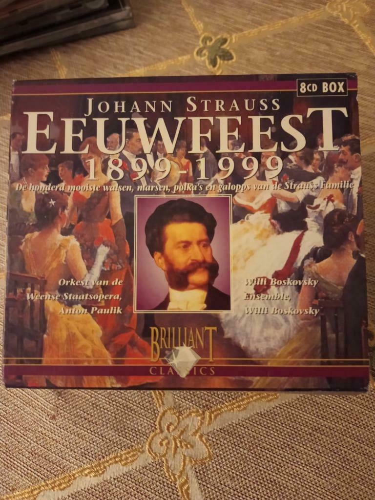 CD BOX (8 cd's) Johann Strauss, prima staat, 8 euro, CD & DVD, CD | Classique, Comme neuf, Enlèvement ou Envoi
