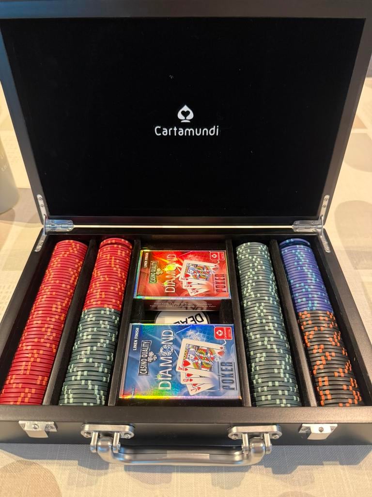 Malette poker de luxe cartamundi NEUF, Hobby & Loisirs créatifs, Enlèvement, Neuf