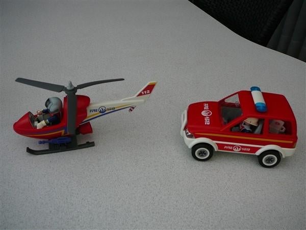 Playmobil auto+Helicopter, Ophalen of Verzenden, Gebruikt, Complete set