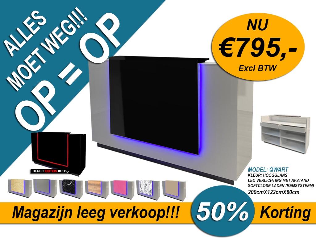 Toonbank / Balie / Receptie / Inventaris / Winkelinrichting, Receptie of Entree, Ophalen, Nieuw in verpakking, Verlichting