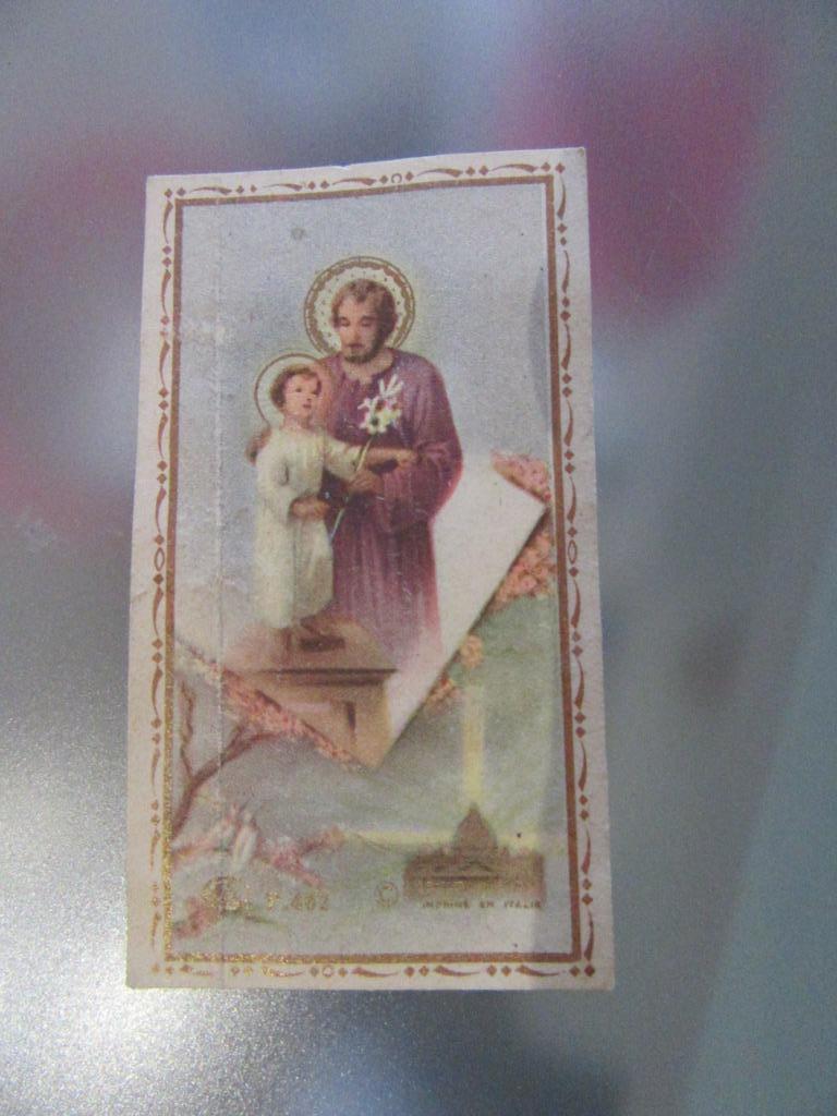 image religieuse souvenir imprimé en Italie  7 cm/4 cm, Ophalen, Bidprentje