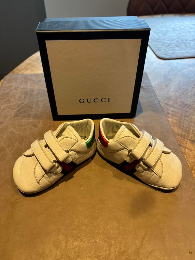 Gucci baby schoentjes maat 19, Kinderen en Baby's, Ophalen, Zo goed als nieuw, Schoentjes