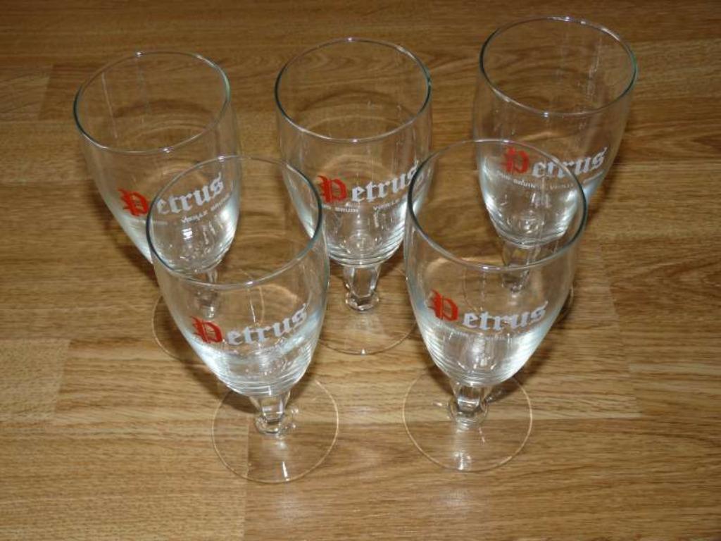 Petrus glazen, Verzamelen, Biermerken, Ophalen of Verzenden, Gebruikt, Glas of Glazen